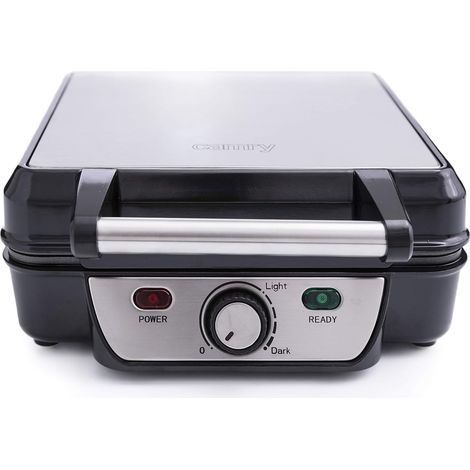 Gaufrier XXL 1500W pour 4 gaufres – Plaques antiadhésives – Thermostat réglable pour gaufres croustillantes – Camry