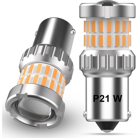 P21W 1156 BA15S Canbus 500% Brightness 4000LM 12V Amber 7506 P21W 1141 LED Reverse Light Bulb (1/5)