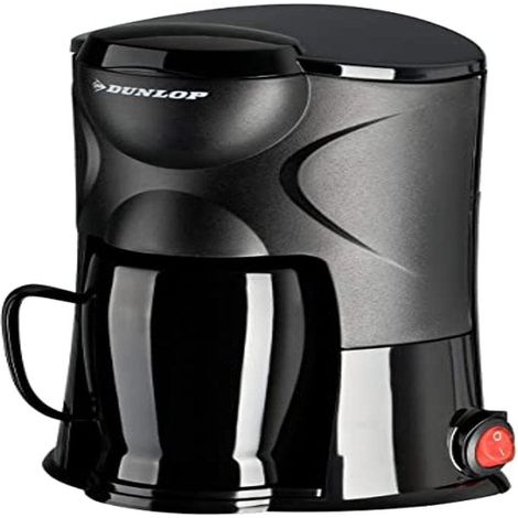 Cafetère portable 1 tasse, 170 W, filtre permanent, branchement sur l’allume-cigare, pour voitures, camions, camping-cars, avec interrupteur marche/arrêt