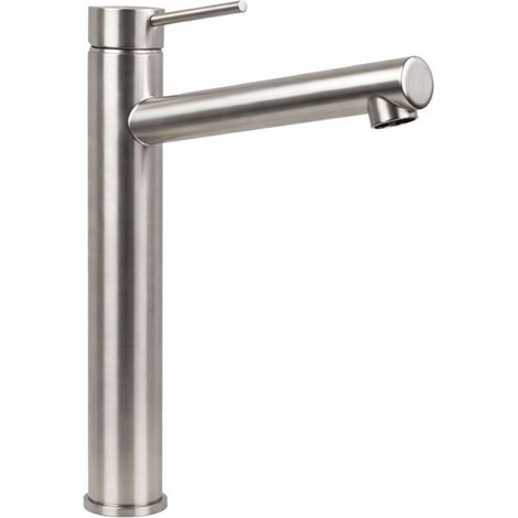 Mezclador monomando de lavabo sin desagüe, acero cepillado, Luna Paini 53A1205LLPTEPP1 acero inoxidable cepillado (1/5)
