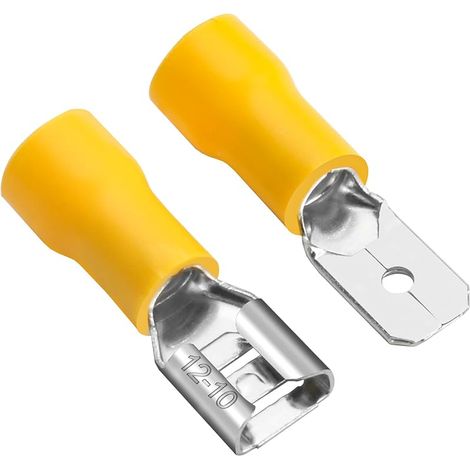 FDD-MDD5.5-250 Connecteur de câble 6,3 x 0,8 mm pour 4-6 mm² (12-10 AWG), jaune, lot de 100 (1/5)