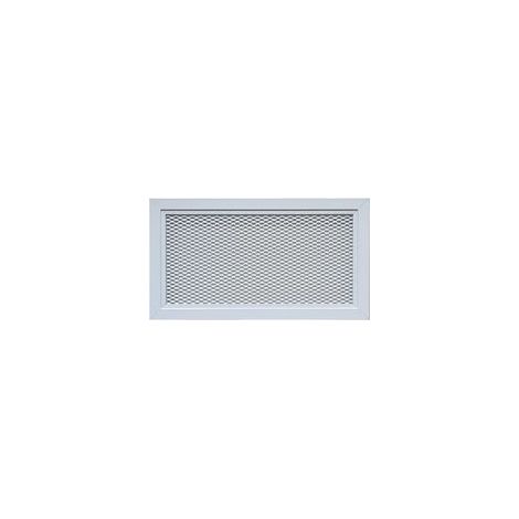 Grille de ventilation aluminium perforé blanc moderne avec filet métallique – RAL9016 – Grille d’aération intérieur extérieur – 30 x 15 cm rectangulaire. (1/4)