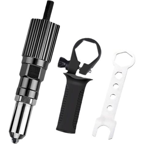 Outils de rivetage Adaptateur de perceuse à riveter Pistolet à riveter Outil d'insertion d'écrou Machine à riveter Machine à riveter électrique (1/5)