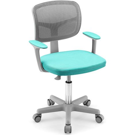 Sedia da ufficio regolabile per bambini 54 x 50 x 80-91,5 cm supporto lombare ergonomico PP verde scuro 200011129
