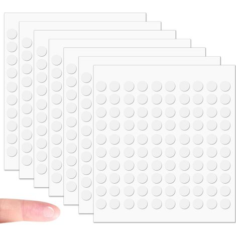 700 Pièces Pastille Double Face Transparent Rond Points Adhésifs Autocollant, Pastille Double Face 10 mm,Adhésif Amovible Ruban Multi-usages Sans Trace Pour Décorations de Fête,Maison (1/5)
