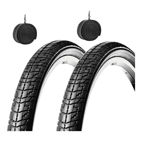 2 COPERTONI 12 1/2 X 1.75 2 1/4 (47-203) + CAMERE PNEUMATICI PER BICI CITY BIKE BIMBO BAMBINA MOUNTAIN BIKE Ecovelo