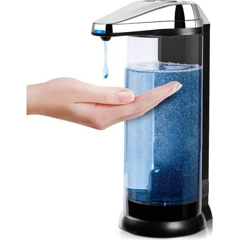 Distributeur automatique de savon liquide, distributeur de savon pour les mains sans contact fonctionnant sur piles, distributeur de produits d'hygiène personnelle pour usage domestique (1/5)