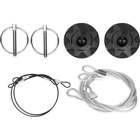 Capot universel véhicule modifié Broche verrou moteur aluminium course noir (1/5)