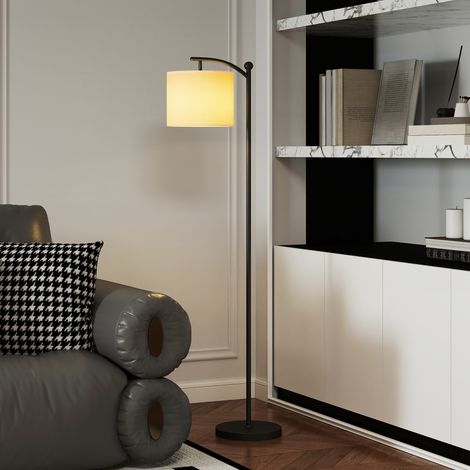 Lampada da terra dimmerabile con 2 temperature di colore, telecomando, timer da 60 minuti, 160 cm, nera