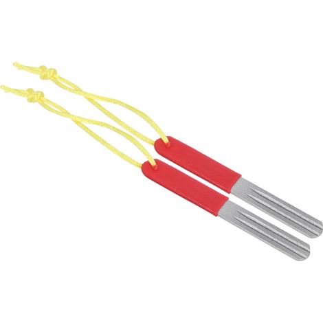Lot de 2 limes à hameçons portables, accessoire d'affûtage pour hameçons, rouge (1/5)