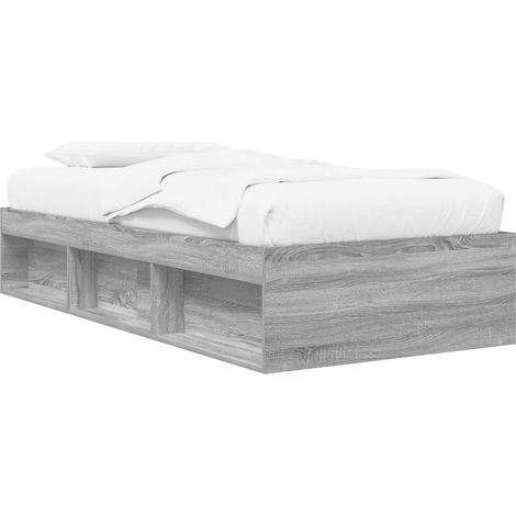 Bed Frame with Storage Grey Sonoma 80 x 200 cm Engineered Wood vidaXL (1/5)
