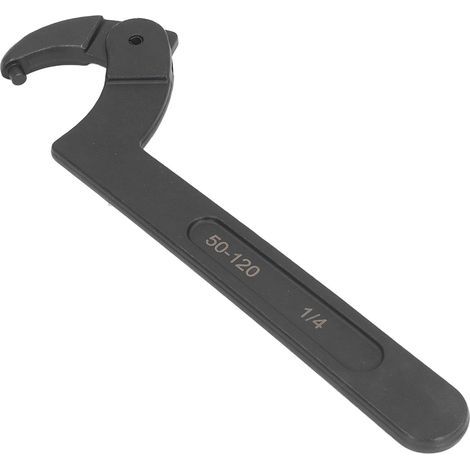 Adjustable hook wrench 2 to 4.75 inches - For machine and vehicle maintenance (round head type C) (1/5)