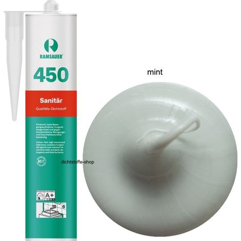 Ramsauer 450 Sanitär Silikon Fugen Dichtstoff 310ml Kartusche mint