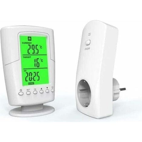 Spina termostato wireless, termostato domestico intelligente programmabile, controllo della sincronizzazione della temperatura e dell'isolamento