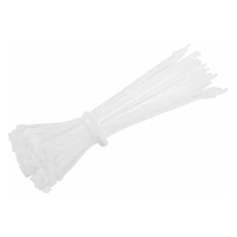 V-tac 100 fascette per cavi 2,5x150mm in nylon colore bianco 11161