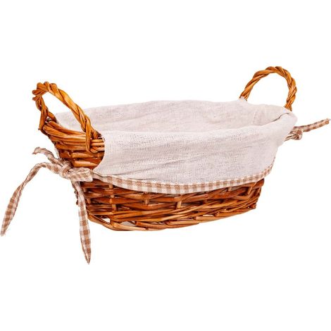 Panera mimbre forrada marrón 26x18x11 (1/5)