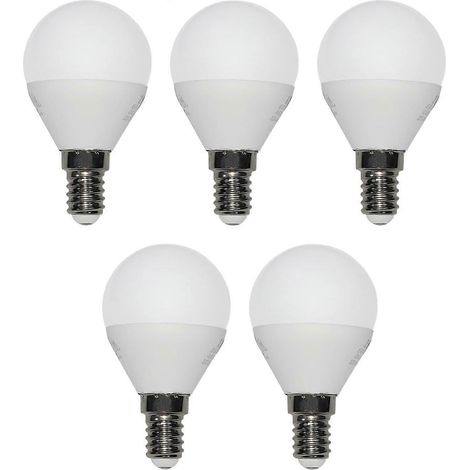 Lot de 5 ampoules LED E14 à économie d'énergie - 5 x 3 W - 250 lm - Lumière chaude 3000 K (1/5)