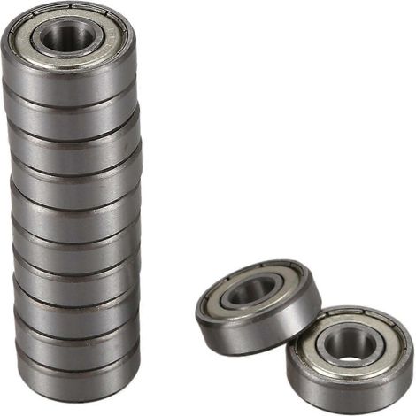 Lot de 12 roulements à billes 608Z 22x8x7 mm, butées à gorge profonde, simple rangée, pour axe 8 mm (1/5)