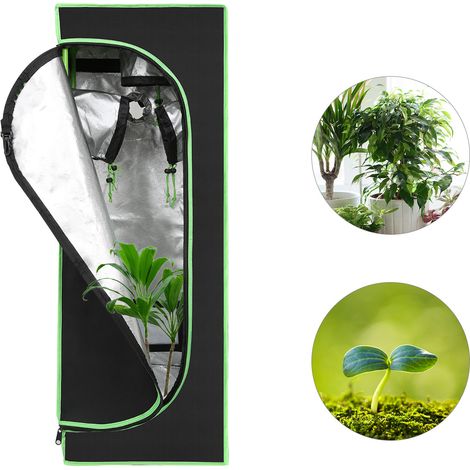Randaco Growbox 40x40x120cm Pflanzzelt Indoor 600D Oxford, 99,9% lichtdicht, 95% reflektierend (1/5)