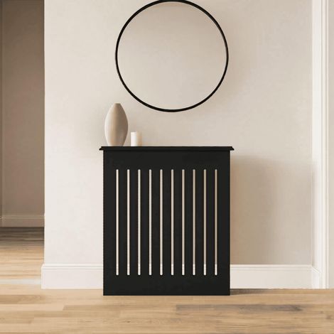 Loxley Small Radiator Cover MDF Wooden Home Decorative Modern Desig Black (1/5)