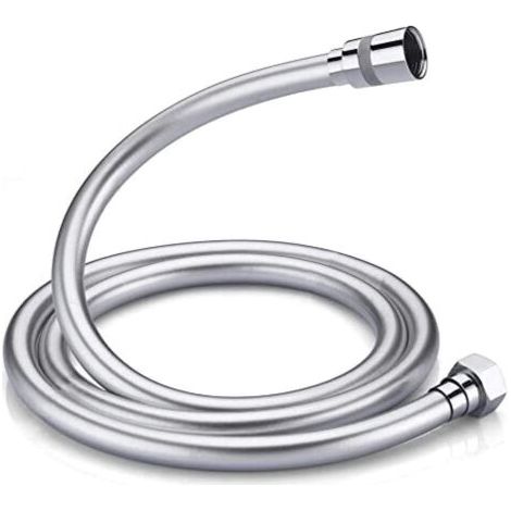 Tuyau de douche universel (G1/2", 1,5 m), tuyau de douche anti-torsion et anti-torsion, PVC/blanc
