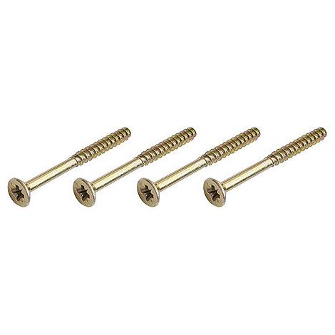 HOPPE® Holzschrauben-Set für Rosetten mit Kunststoff-Unterkonstruktion und Stütznocken, Eisen 75 mm Kreuzschlitz 4 mm (1/2)