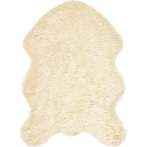Maison Exclusive - Alfombra de de oveja sintética TAFALLA Crema 6