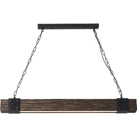 Retro Holz Pendelleuchte, Industrielle Loft Hängelampe Vintage Hängeleuchte Höhenverstellbar Pendellampe für Esszimmer, Bar, Restaurant, Wohnzimmer, Café