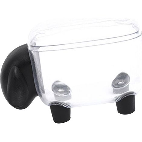 Porte-cotons-tiges en forme de mouton, boîte de rangement transparente pour cure-dents, décoration intérieure noire (1/5)