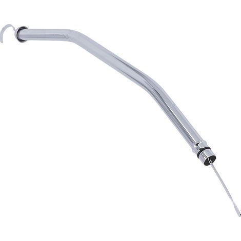 Jauge d'huile de transmission 22 pouces argent chromé, tube en acier inoxydable pour boîtes C4, indicateur de niveau d'huile robuste et précis. (1/5)