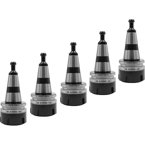 ISO30 ER32-45L Juego de 5 pinzas de equilibrado, portaherramientas, mandril de pinza para máquina de grabado CNC, abrazadera de fresado (1/5)