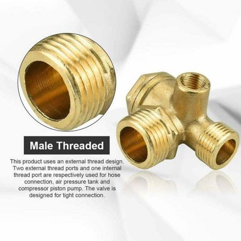 MHY® 2PCS Clapet Anti Retour Compresseur en Cuivre 10mm 16mm 20mm Valve Anti Retour Compresseur Antirouille Clapet (1/4)