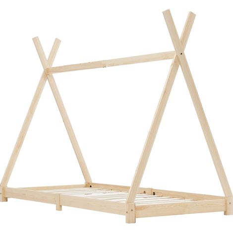 INLIFE Cadre de lit d'enfant Bois de pin massif 90 x 200 cm (1/5)