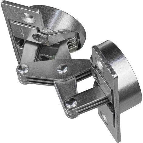 Charnière de Meubles à Vis - GS 45 Charnière pour 45° Onglet Angle D'Ouverture 135° Acier Nickelé 1 Pièce - Charnière de Raba (1/3)