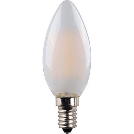 BOMBILLA DE VELA CON FILAMENTO DE LED. CRISTAL MATE E14 4,5W 470lm 3200K LUZ CALIDA Ø3,5x9,8cm EDM (1/4)