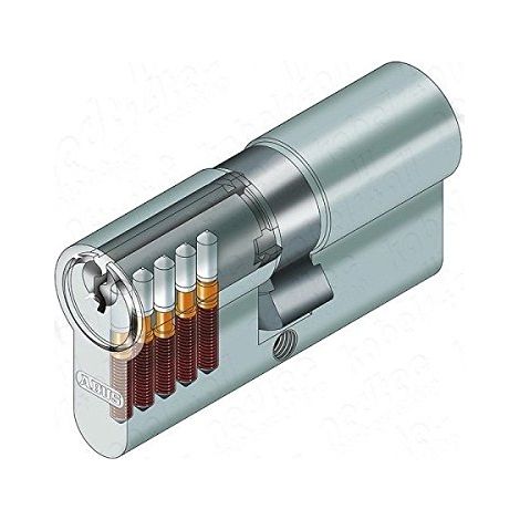 ABUS E50N30/30B-EUROCILINDRO HARLE NICKEL PLAQUETTE THERMOFORMÉE