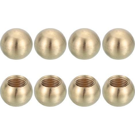 Cap Nuts with Thread M10x16mm, 8pcs Brass Ball for Lamp Decoration, Nut Covers for Furniture, Lighting or DIY Projects (1/5)