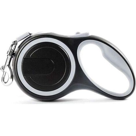 Laisse rétractable pour Chien 8M,Laisse Enrouleur pour Gros Chien,Laisse Chien Enrouleur,Laisse de Dressage Automatique pour Chien jusqu'à 110 lb/50 kg, Gris,Fonepro
