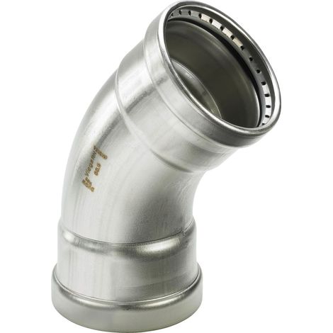Viega Sanpress Inox XL-Gomito a 45 gradi, d 76,1mm acciaio inossidabile Modello 2326XL, 482657