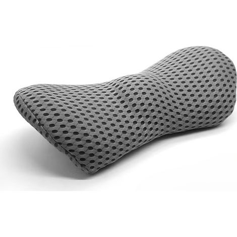 Coussin de soutien lombaire adapté aux chaises de bureau – Coussin lombaire en mousse à mémoire de forme conçu pour soulager les douleurs lombaires (gris) (1/4)