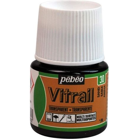 Peinture Vitrail - Pébéo - Sable - 45ml - Transparent - Brillant (1/4)