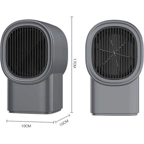 Mini radiateur soufflant, radiateur soufflant électrique, radiateur électrique portable en céramique, chauffage de bureau à chauffa (1/5)