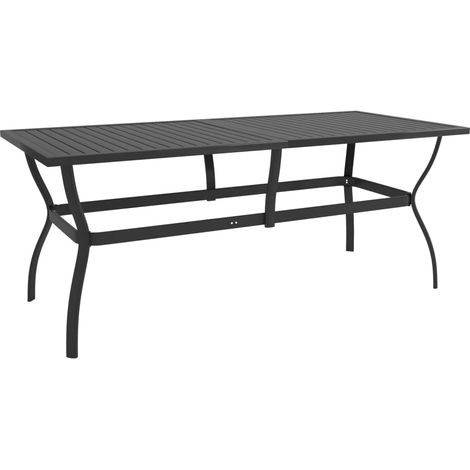 Gartentisch Anthrazit 190x80x72 cm Stahl