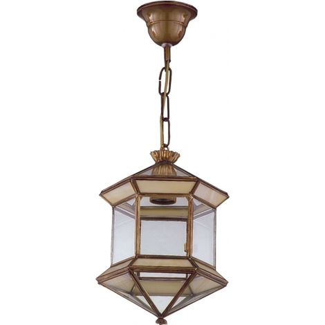 Lanterne abrila Granadino métal bronze doré 35x21 cm