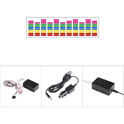 45 x 11 cm LED-Autoaufkleber, 12 V, musikalisches Rhythmuslicht, mehrfarbig, soundaktiviert (1/5)
