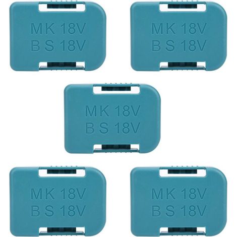Custodia portabatterie Aramox, staffa di montaggio, organizer da parete per batterie, ideale per garage, con alloggiamenti rinforzati per batterie da 18 V (ciano).