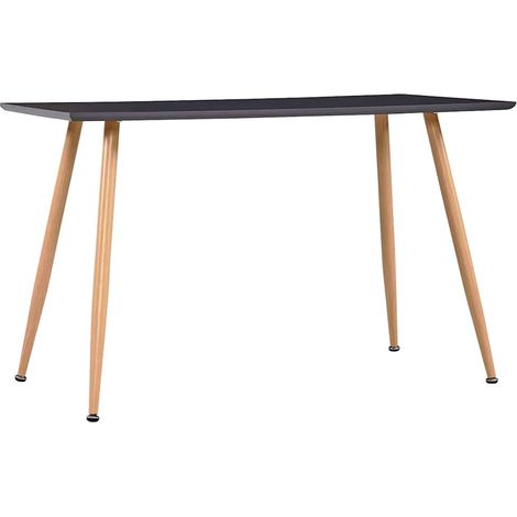 vidaXL Table de salle à manger Gris et chêne 120x60x74 cm MDF (1/5)