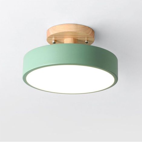 18CM diamètre plafonnier rond moderne dimmable 5W Creative LED Light pour porche chambre à coucher (Vert) (1/5)
