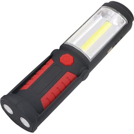 Magnetische COB-LED-Arbeitsleuchte für Auto, Garage, Mechaniker, Zuhause, wiederaufladbar, rot, für den Außenbereich, mit USB-Anschluss (1/4)