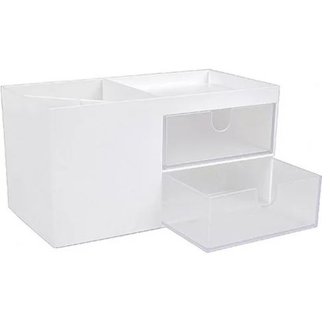 17,5 x 9 x 9,2 cm Weißer Schreibtisch-Make-up-Schrank für Mode und Kosmetik (1/5)